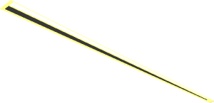 Sticker  1.1 x 15.9 Triangular with White and Black Stripes Right