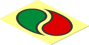 Sticker  1.1 x  1.5 with Octan Logo on Transparent Background