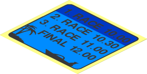 Sticker  3.5 x  3.9 with Schedule for Boat Race