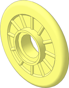 Wheel  2 x 21 with Technic Pin Hole with Integral Rubber Tyre