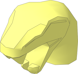 Minifig Head Snake with Open Mouth
