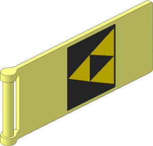 Flag  8 x  3 with Blacktron I Logo Sticker