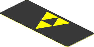 Sticker  1.9 x  0.8 with Blacktron I Logo