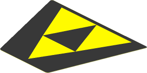 Sticker  3.8 x  3.0 Trapezoid with Blacktron I Logo