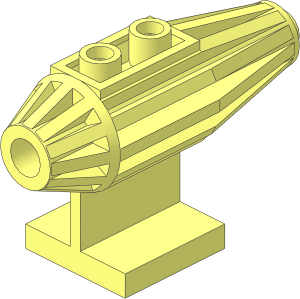 Plane Engine with 2 Top Studs and  2 x  2 Tile