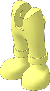 Figure Friends Legs with Folded Trousers (Thick Hinge)