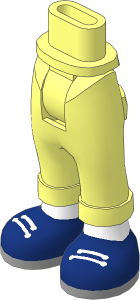 Figure Friends Hips and Legs with Folded Trousers with White Feet and Dark Blue Shoes with White Laces and Light Bluish Grey Sole Pattern