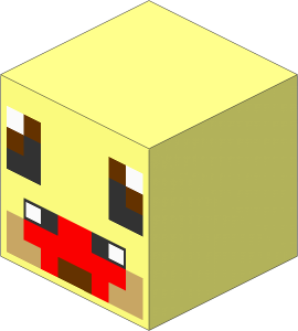 Minifig Head Cuboid with Minecraft Turtle Skin Warrior Pattern