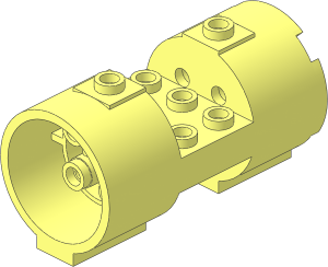 Cylinder  3 x  6 x  2.667 Horizontal with Hollow Studs