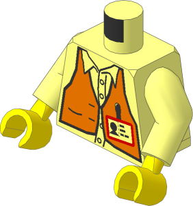 Minifig Torso with Arms and Hands with Studios Director Pattern