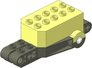 Motor Pull Back  4 x  9 x  2.333 Type 2 (Complete) with Dark Grey Base Pattern