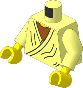 Minifig Torso with Arms and Hands with SW Ben Kenobi Pattern
