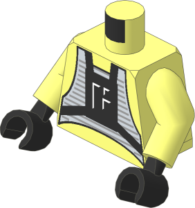 Minifig Torso with Arms and Hands with SW Rebel Pilot Grey Pattern
