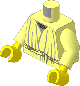 Minifig Torso with Arms and Hands with SW Robe and Rope Belt Pattern