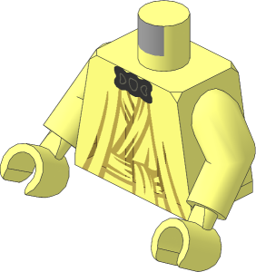 Minifig Torso with Arms and Hands with SW Robe, Sash and Silver Neck Clasp Pattern