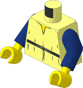 Minifig Torso with Arms and Hands with SW Tunic and Belt Pattern
