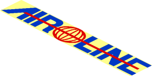 ~Pattern "AIR LINE" with Red Globe Logo