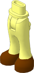 Figure Friends Hips and Legs with Trousers with Reddish Brown Shoes Pattern