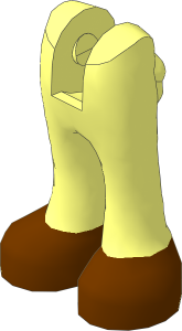 Figure Friends Legs with Trousers with Reddish Brown Shoes Pattern