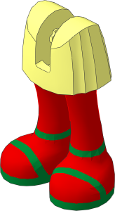 Figure Friends Legs with Short Skirt with Medium Nougat Legs and Gold Ankle and Foot Strap Sandals Pattern