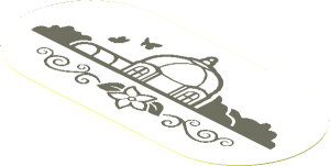 Sticker  1.8 x  3.8 Oval with Botanical Garden Sketch