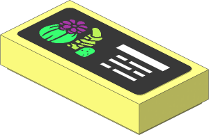 Tile  1 x  2 with Sucus and Cacti Sign Sticker