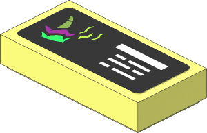 Tile  1 x  2 with Amorphophallus Titanium Sign Sticker