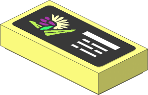 Tile  1 x  2 with Strelitzia Reginae Sign Sticker