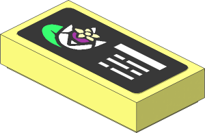 Tile  1 x  2 with Nelumbo Nucifera Sign Sticker