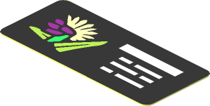 Sticker  0.8 x  1.8 with Strelitzia Reginae Sign