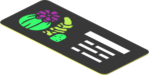 Sticker  0.8 x  1.8 with Sucus and Cacti Sign