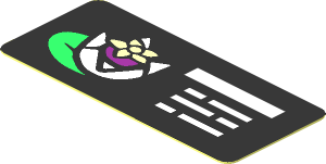 Sticker  0.8 x  1.8 with Nelumbo Nucifera Sign