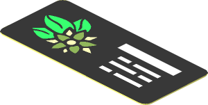 Sticker  0.8 x  1.8 with Plumeria Sign
