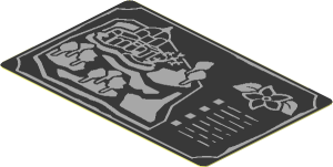 Sticker  1.8 x  2.8 with Botanical Garden Map