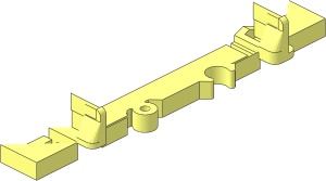 ~Train Track  9V Curved - Plastic Part, End Sleeper Common Area