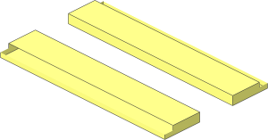 ~Train Track  9V Straight - Metal Rail, Clamp