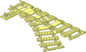 ~Train Track  9V Switch Right - Plastic Part