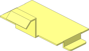 ~Train Track  9V Switch Right - External Contact Plate