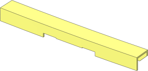 ~Train Track 9V Switch Tongue Left - Metal Rail