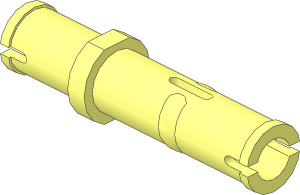 Technic Pin Long without Friction with Dual Slots