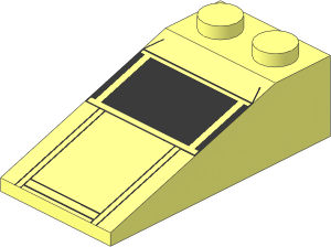 Slope Brick 18  4 x  2 with Imperial Shuttle Cockpit Pattern