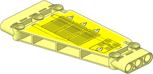 Technic Panel  5 x 11 Trapezium with Air Outlet Grilles, Hatches and Electricity Danger Signs Sloped Left Sticker