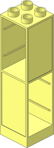 Duplo Support  2 x  2 x  6 with Drawer Slots on Two Sides