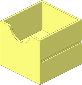 Duplo Drawer  2 x  2 x  2 with Semi-Circle Cut Out