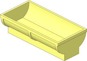 Duplo Feeding Trough  2 x  4 x  1 with Rounded Sides