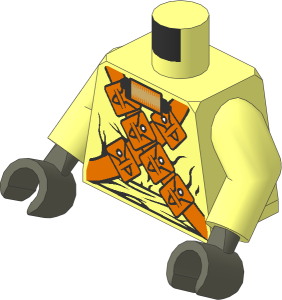 Minifig Torso with Arms and Hands with SW Bandoliers and Respirator Pattern
