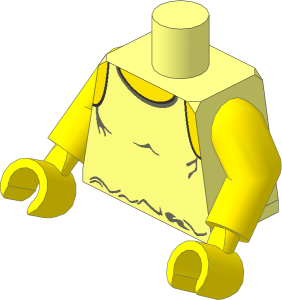 Minifig Torso with Arms and Hands with SW Tank Top Pattern