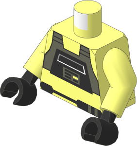 Minifig Torso with Arms and Hands with SW Rebel A-Wing Pilot Pattern