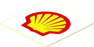 Sticker  1.3 x  1.3 with Shell Logo 1971