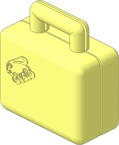 Duplo Suitcase with Embossed Duplo Logo (Closed)